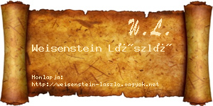 Weisenstein László névjegykártya